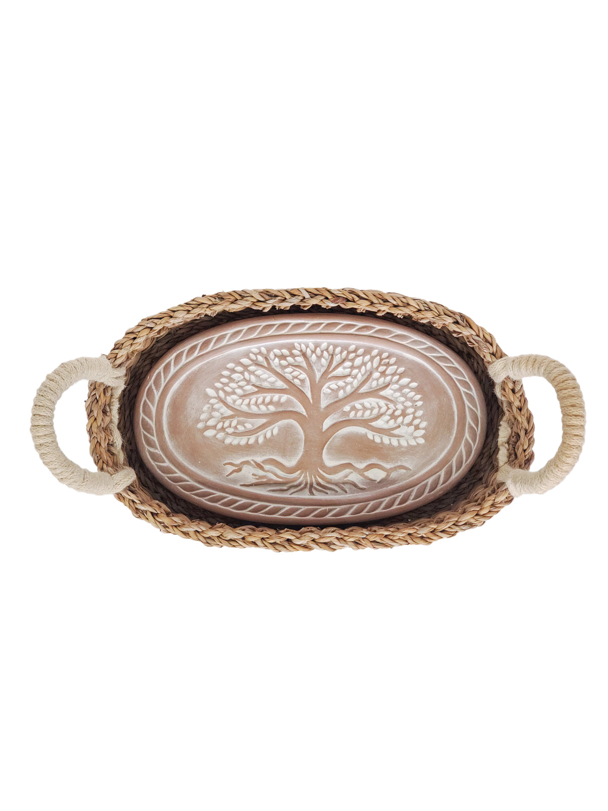 Bread Warmer & Basket - Tree of Life Oval