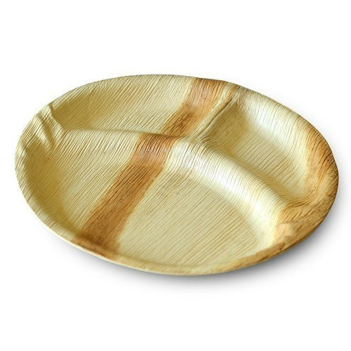 Palm Leaf Partition Plates 10" Inch (Set of 25/50/100)