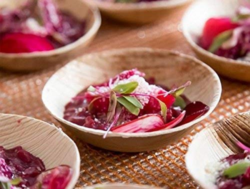 Palm Leaf Round Bowl 3.5" Inch - 2.5 Oz (25 count)