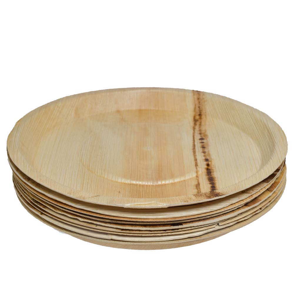 Palm Leaf Round Deep Platter & Serving Tray 14" Inch  (10/50/100 count)