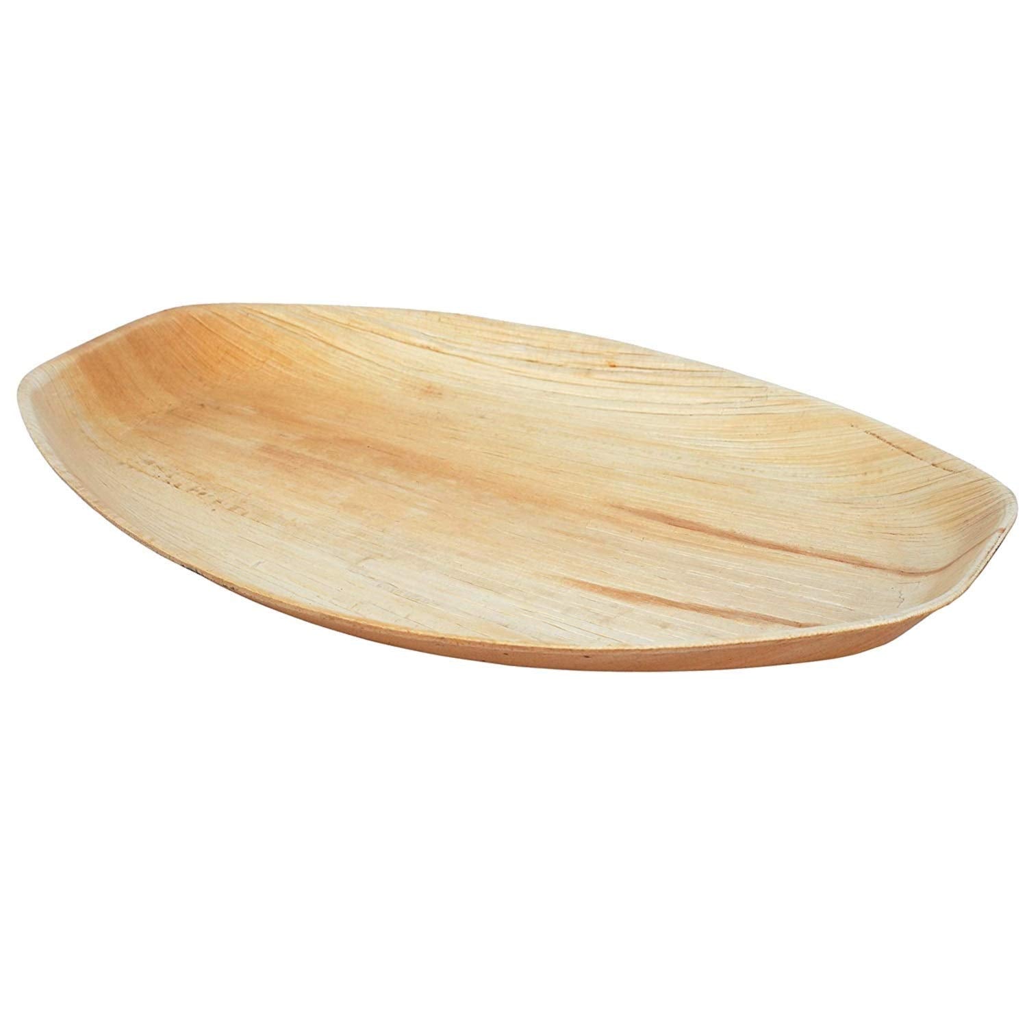 Palm Leaf Oval Platter Tray 15" x 10" Inch  (10/50/200 count)