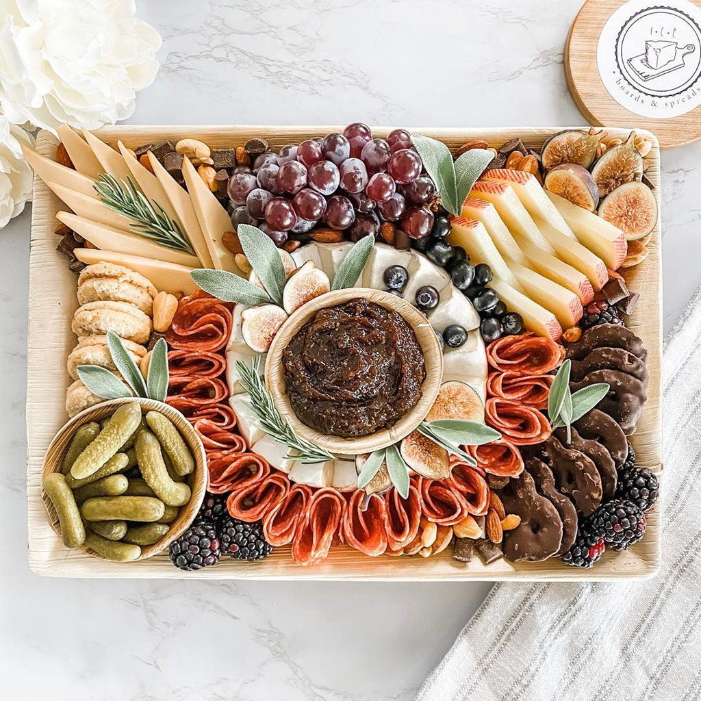 Palm Leaf Rectangle Platter Tray 14" x 10" Inch  (10/50/200 count)