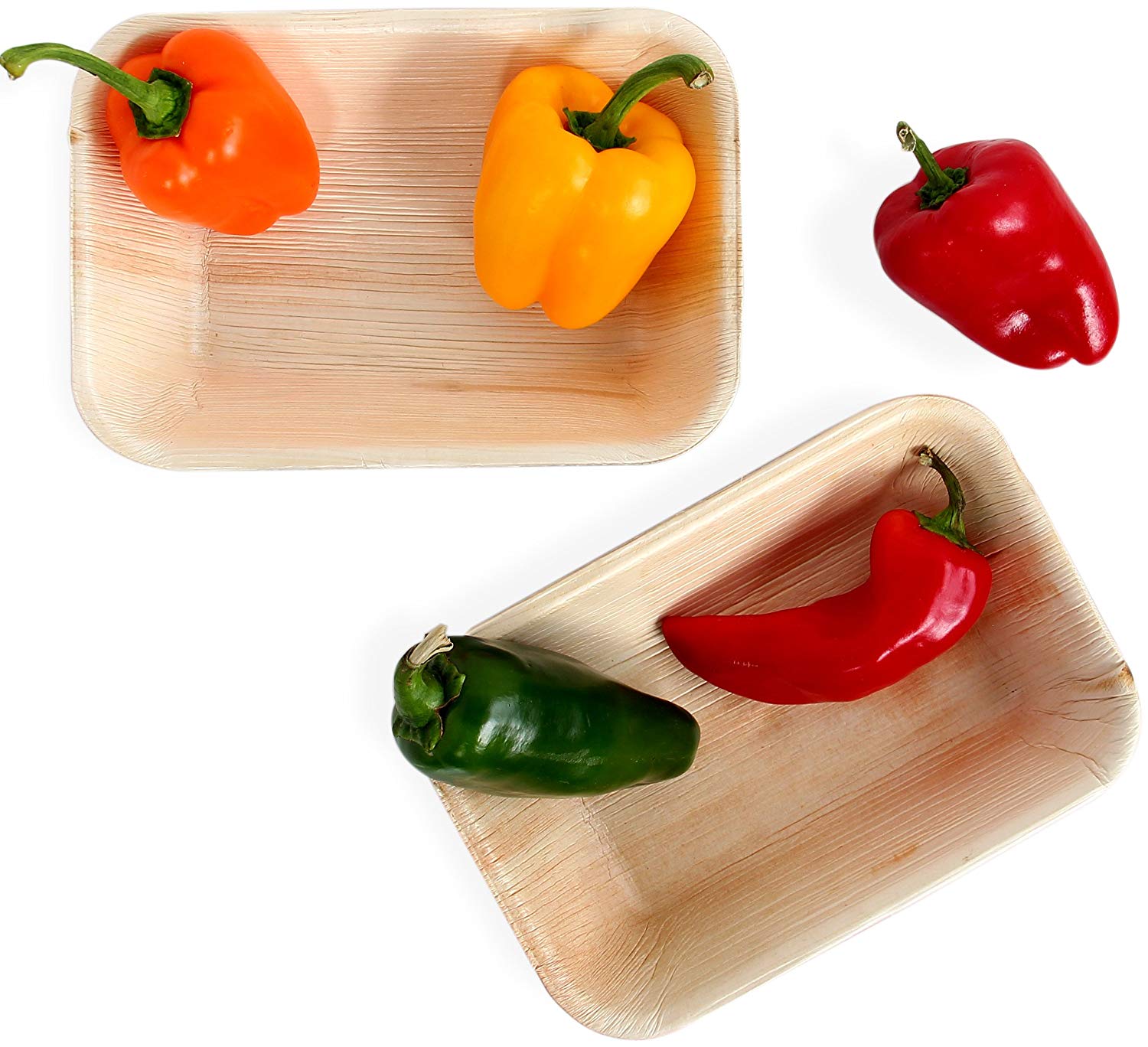 Palm Leaf Rectangle Tray 11" x 7" Inch  (25/50/100 plates)