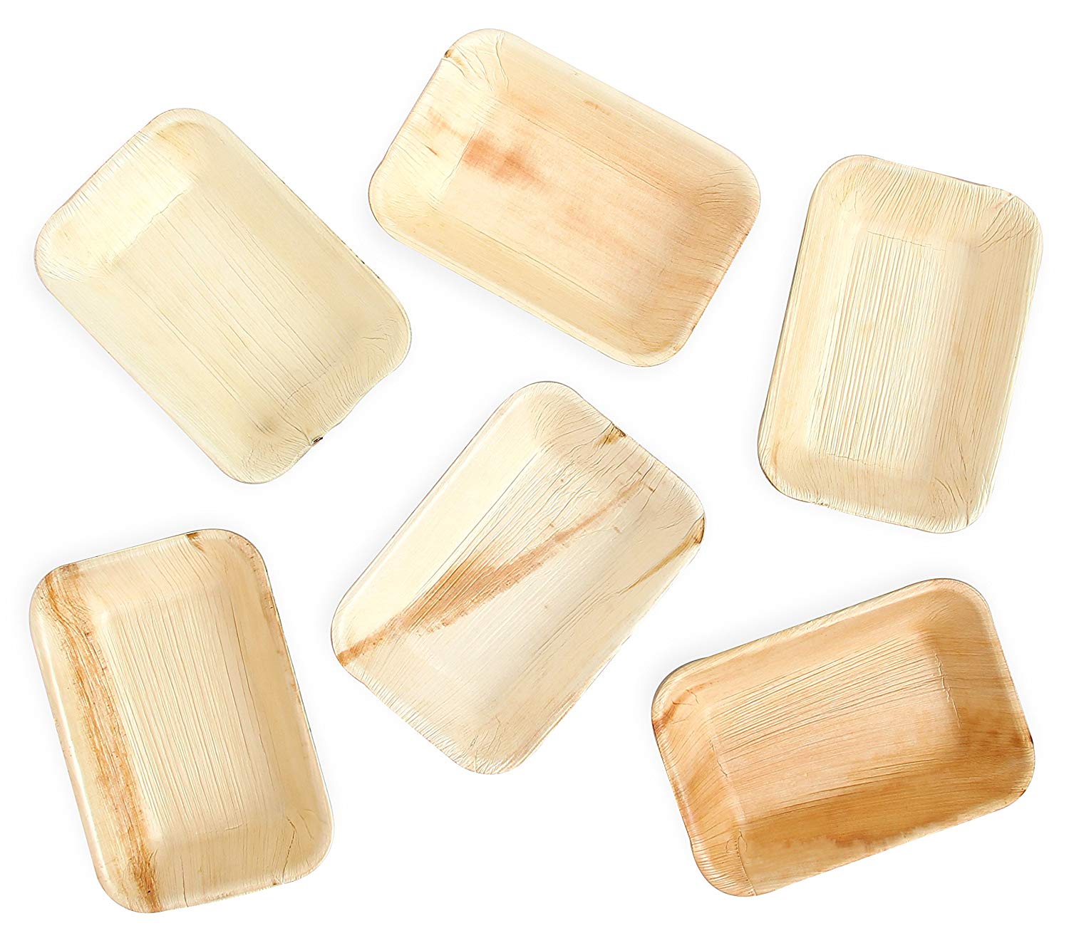 Palm Leaf Rectangle Tray 11" x 7" Inch  (25/50/100 plates)