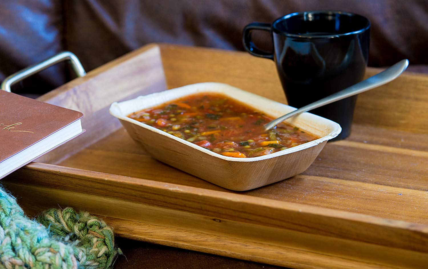 Palm Leaf Rectangle Tray 11" x 7" Inch  (25/50/100 plates)