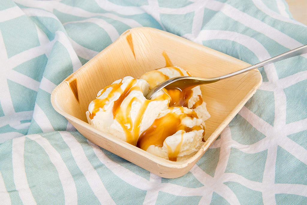 Palm Leaf Deep Square Bowls 5" Inch (25/50/100 bowls)