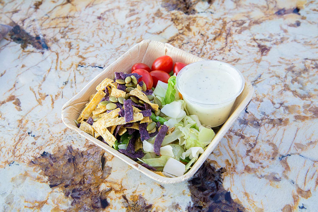 Palm Leaf Deep Square Bowls 5" Inch (25/50/100 bowls)