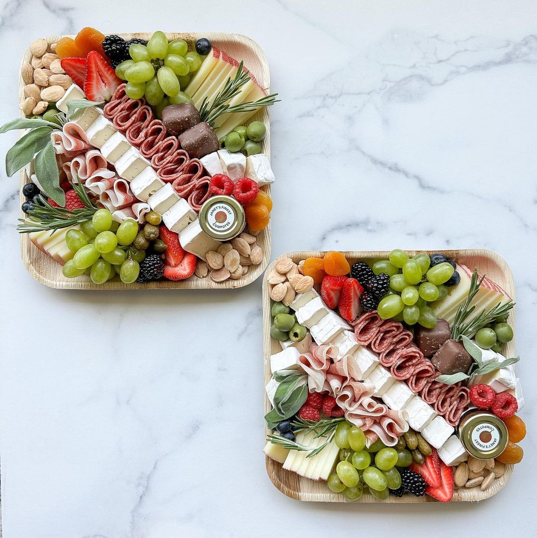 Palm Leaf Square Plates 5" Inch (Set of 200/100/50)